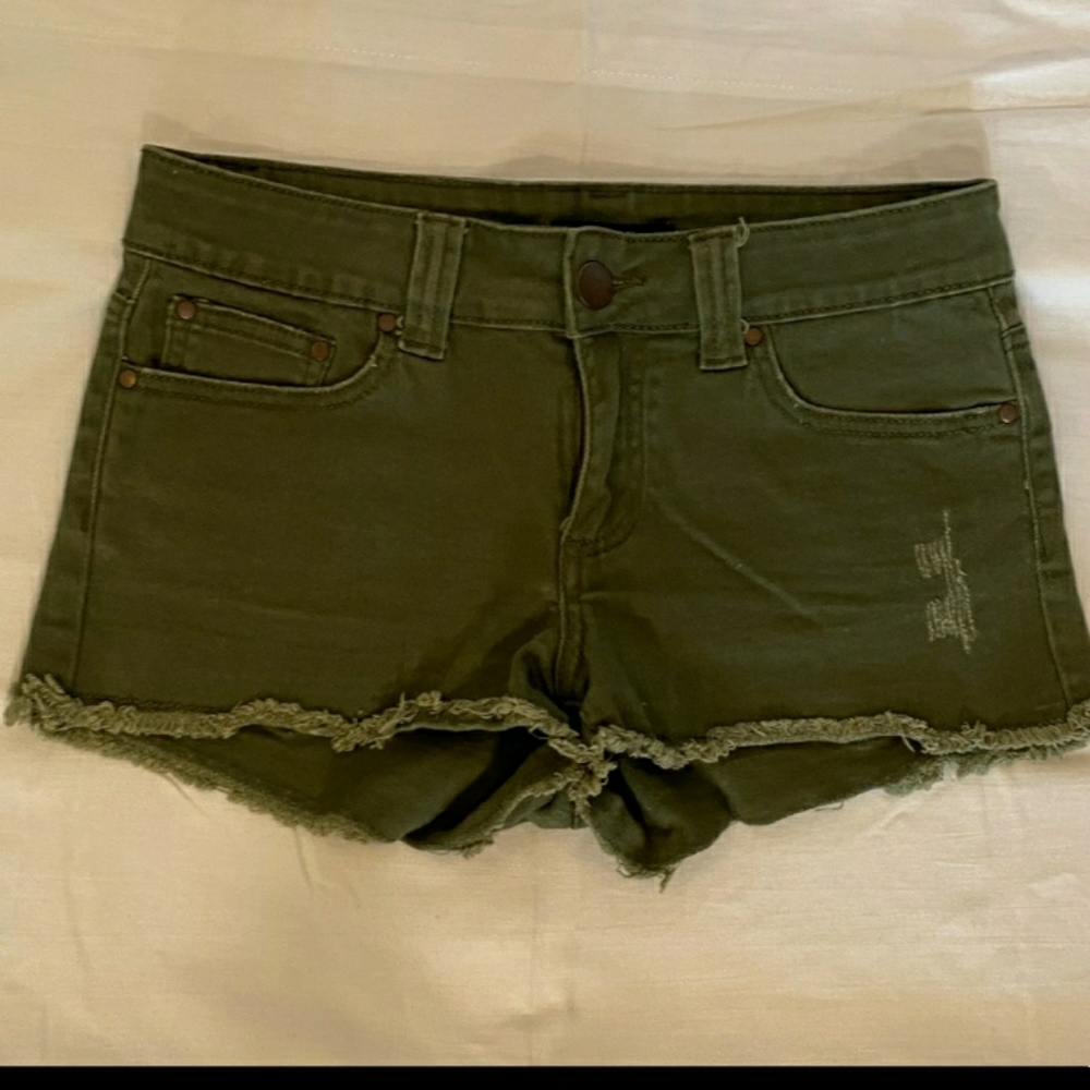 Forever 21 olive denim shorts